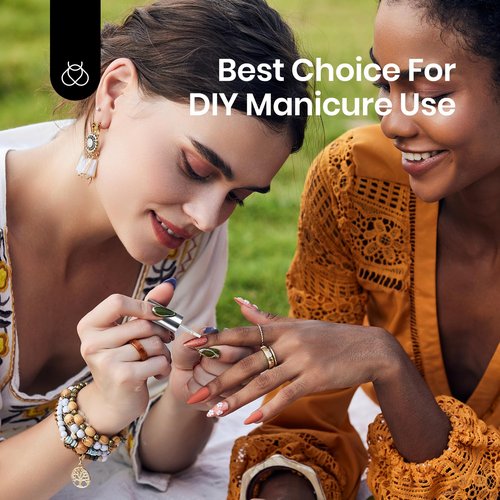 Beetles 2Pcs Hema Free Gel Base and Top Coat Set No Wipe, Upgraded Mild Formula Glossy Top Coat Gel Nail Polish Long Lasting Effect Soak Off No More Damaged Nails