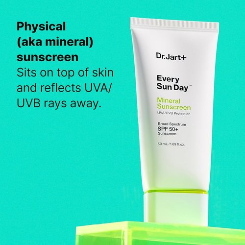Dr.Jart+ Mineral Sunscreen SPF 50+ - Zinc Oxide Formula for Face | Travel Size, 1.69 Fl Oz