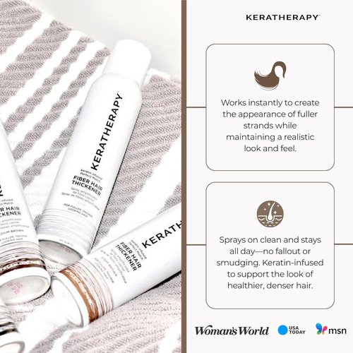 Keratherapy Keratin Infused Hair Thickener Spray - Volumizing Medium Brown Formula, 4 fl. oz.