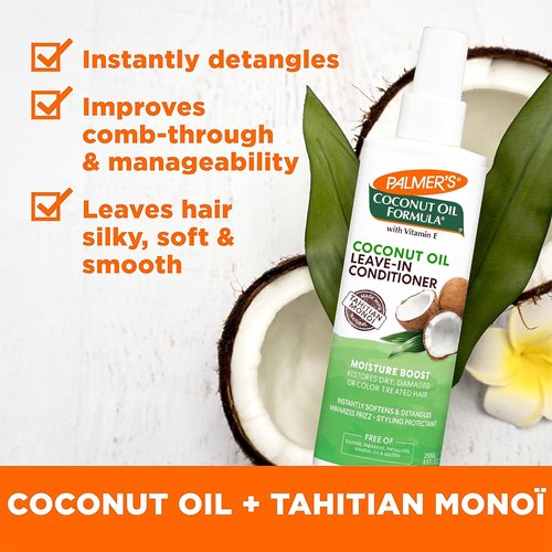 Palmer's Coconut Oil Leave-In Conditioner Spray - Instantly Detangles & Hydrates Curly Hair | 8.5 Ounce