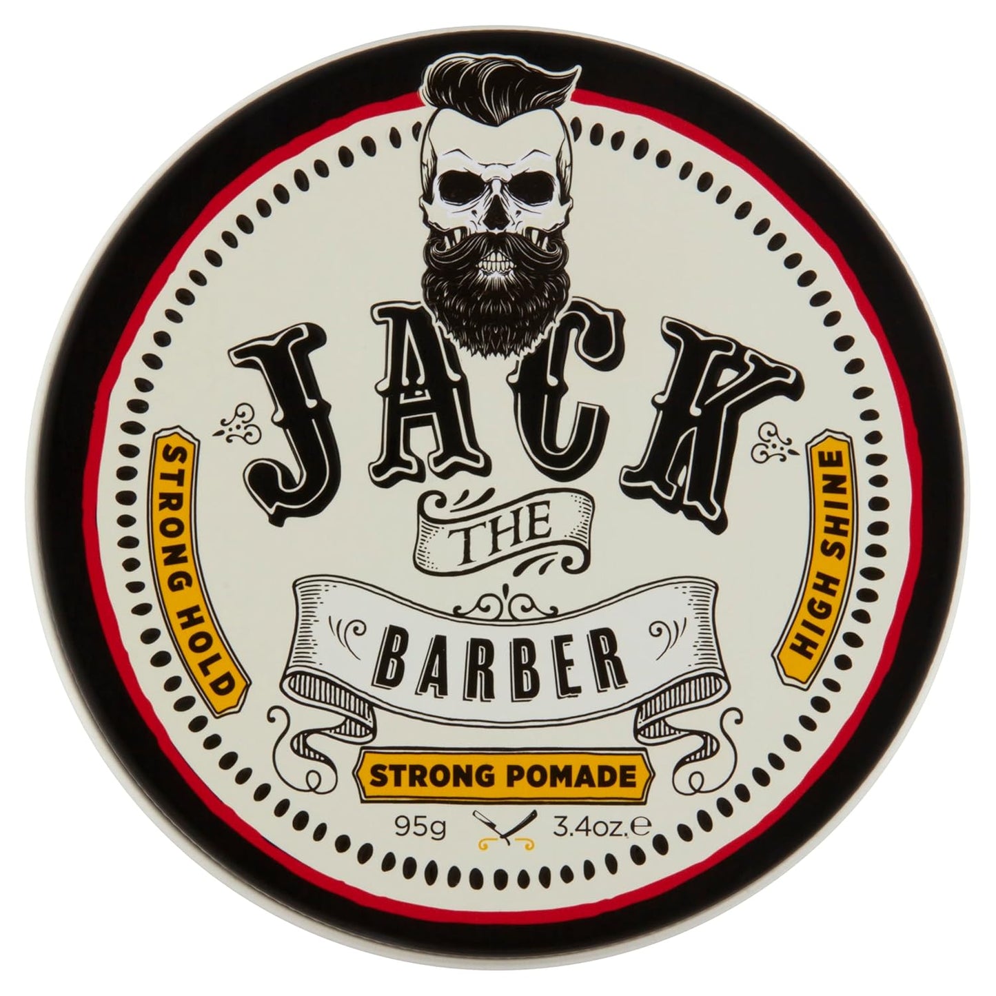Jack The Barber Pomade - Firm Hold & High Shine for Classic Styles | Easy Wash-Out, Vegan, All Hair Types