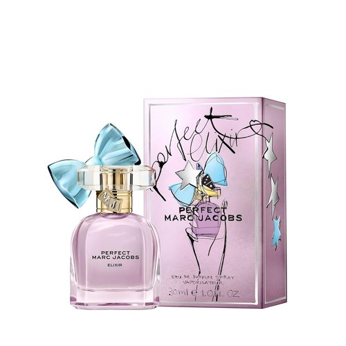 Marc Jacobs Perfect Elixir Eau de Parfum - Ambery Floral Women's Fragrance with Rhubarb & Vanilla Bean - Vegan Formula