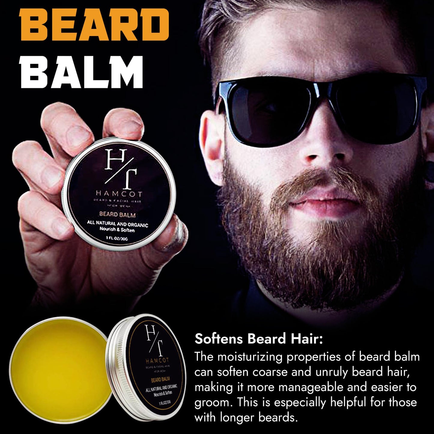 hamcot Beard Grooming kit For Men- Beard Brush And Oil Kit-Beard Grooming Kit For Men-Beard Balm Kit-Beard Maintenance Kit For Men-Beard Care Kit-Beard Oil Beard