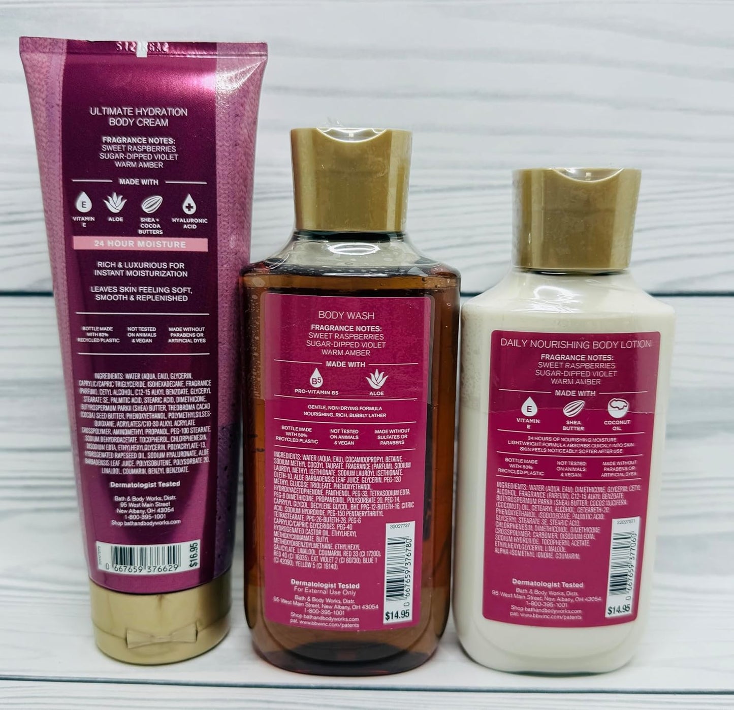 Bath & Body Works Body Blush 3-Piece Set - Gel Wash, Lotion & Ultimate Hydration Cream