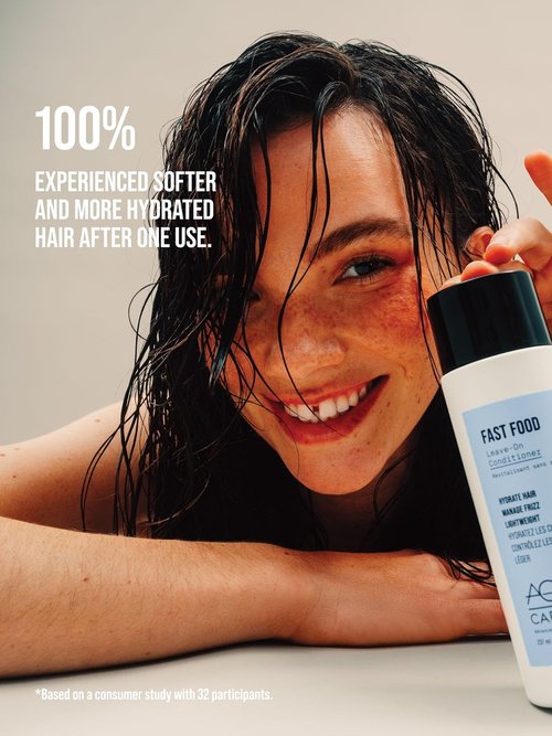AG Care Leave-On Conditioner - Fast Food Formula for Nourished Hair | 33.8 Fl Oz