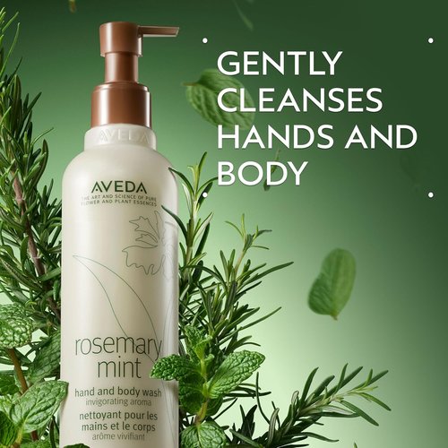 Aveda Rosemary Mint Hand & Body Wash - Invigorating Liquid Soap with Organic Peppermint & Rosemary Aroma