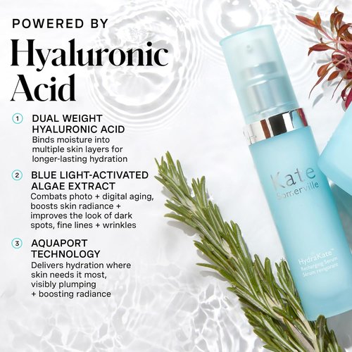 Kate Somerville HydraKate Recharging Hydration Serum - Skin-Quenching Dual-Weight Formula with Hyaluronic Acid, 1 Fl Oz