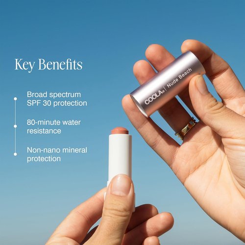 COOLA Organic Tinted Lip Balm - Mineral Sunscreen SPF 30 for Daily Protection | Vegan, 0.15 Oz