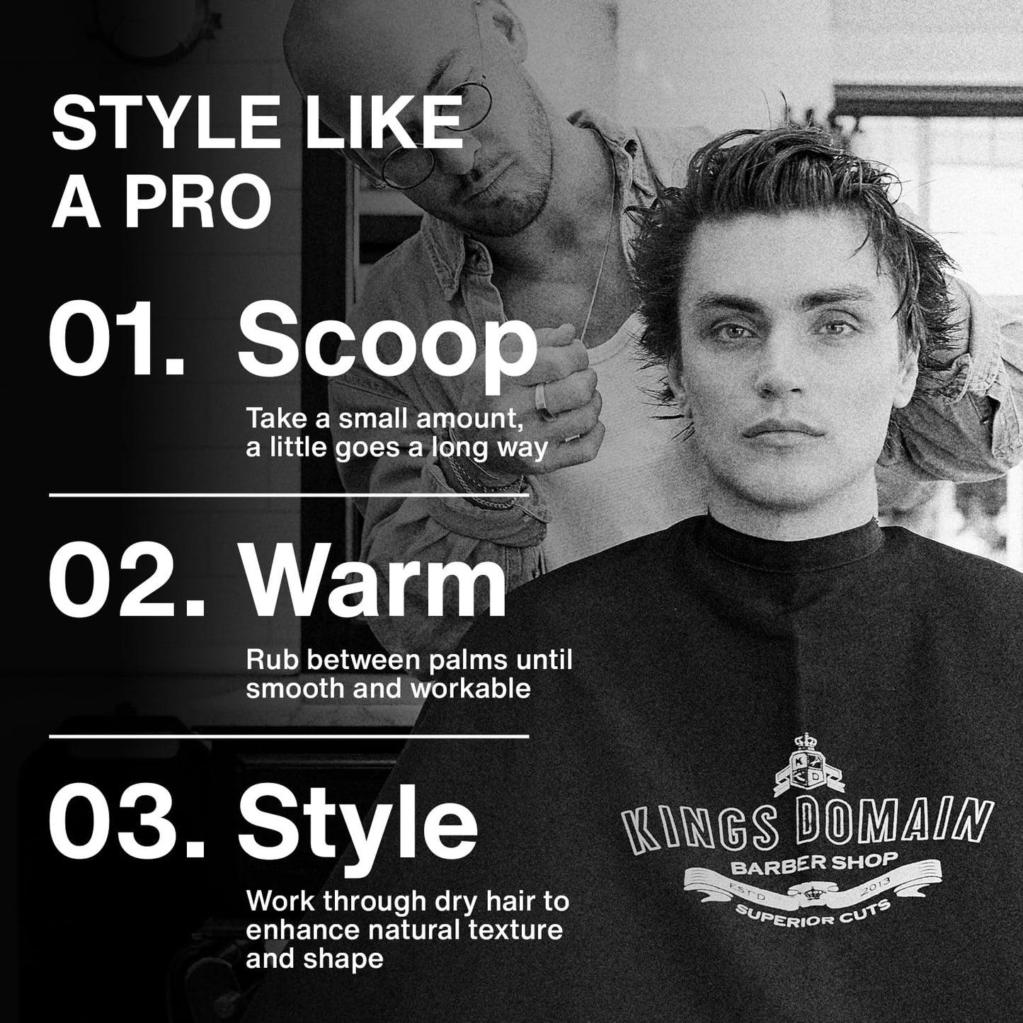 Texture Paste - Matte Styling Cream for Men | Medium Hold & Natural Movement | 3oz Professional Grade