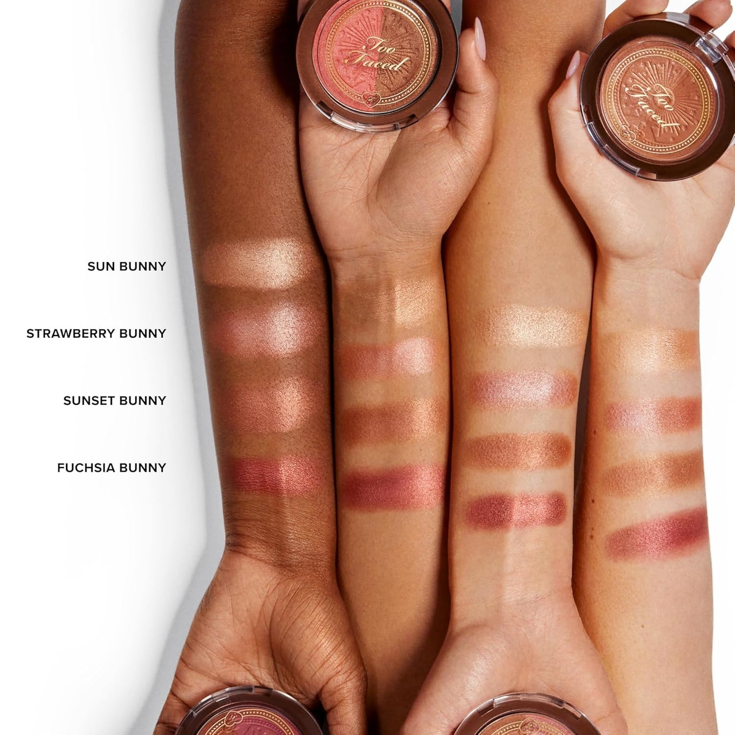 Too Faced Sun Bunny Blushing Bronzer - Dual-Shade Sheer Bronzer Blush with Pink Undertones for Natural Glow