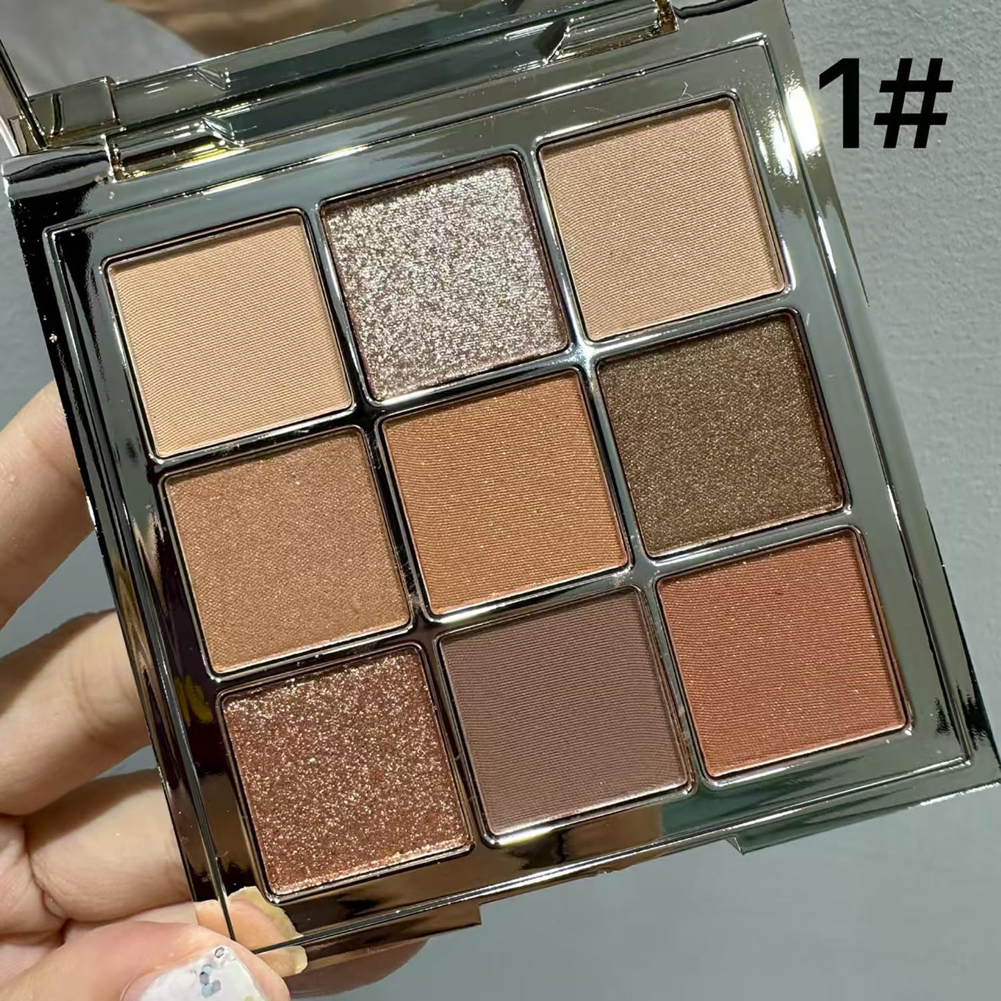 Skiennix Eyeshadow Palette - 9 Colors Matte, Shimmer & Glitter | Highly Pigmented, Waterproof Makeup