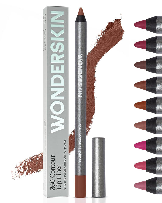 Wonderskin Lipliner Pencil - Waterproof & Transfer-Proof Long-Lasting Nude Lip Liner (Walnut)