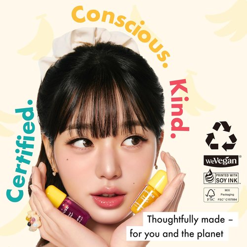 Amuse Seoul Banana Lip Oil - Hydrating Vegan Lip Oil with Peptide & Rice-Based PDRN | 01 Zen Matcha, Banana-Scented