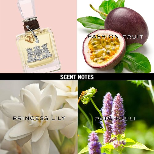 Juicy Couture Eau De Parfum - Women's Fruity & Floral Perfume with Passion Fruit, Princess Lili & Patchouli - 3.4 oz Spray