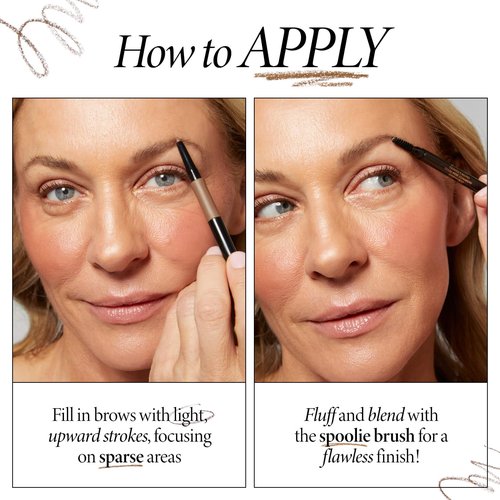LAURA GELLER NEW YORK INKcredible Waterproof Brow Pencil- Blending Spoolie Brush - Long Lasting Eyebrow Filler