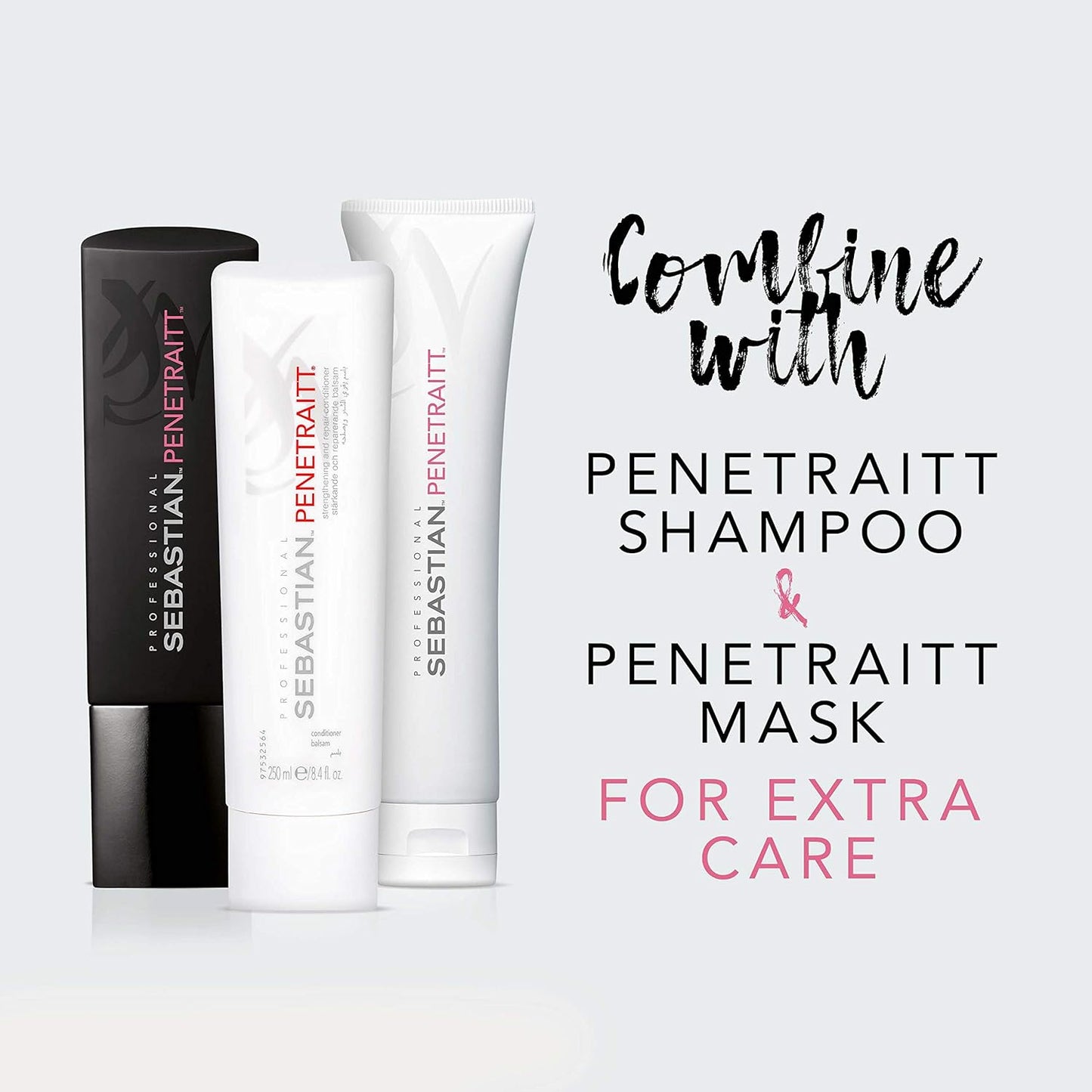 Sebastian Professional Penetraitt Shampoo | Hair Strengthening & Deep Repair Treatment 33.8 oz