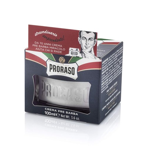 Proraso Pre Shave Conditioning Cream - Aloe Vera & Vitamin E - Protects Dry Skin & Beard - 3.6oz