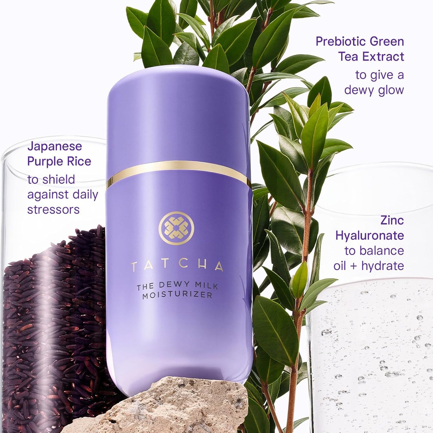 TATCHA Dewy Milk Moisturizer - Travel-Sized Mini Face Cream for Oily Skin | 15 ml / 0.5 fl. oz.