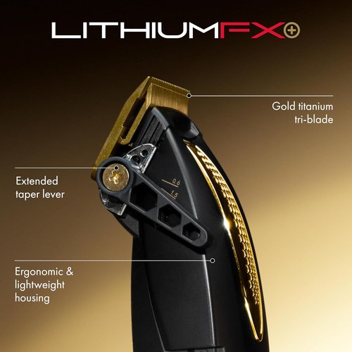 LithiumFX Ergonomic Hair Clippers for Men - Corded & Cordless Convenience