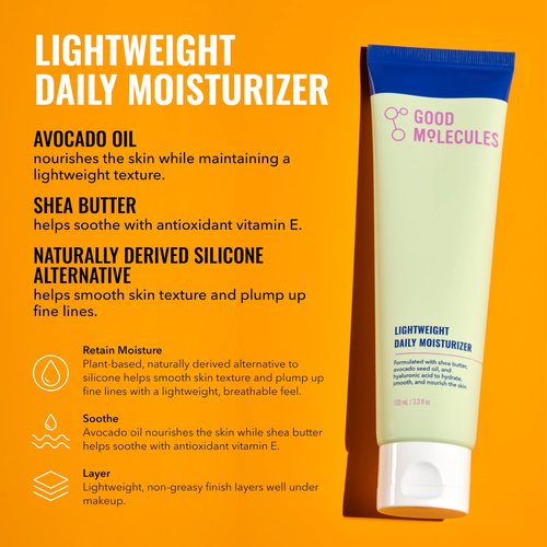 Good Molecules Daily Skincare Routine Set with Hydrating Cleanser, Niacinamide Toner, Hyaluronic Acid Serum, Moisturizer, Eye Gel, 5 Pieces