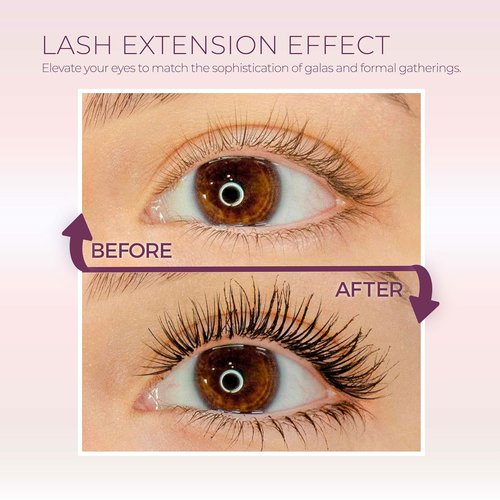 Blinc Lash Extension Tubing Mascara - Striking Length & Definition, Smudge-Proof, Vegan & Washable