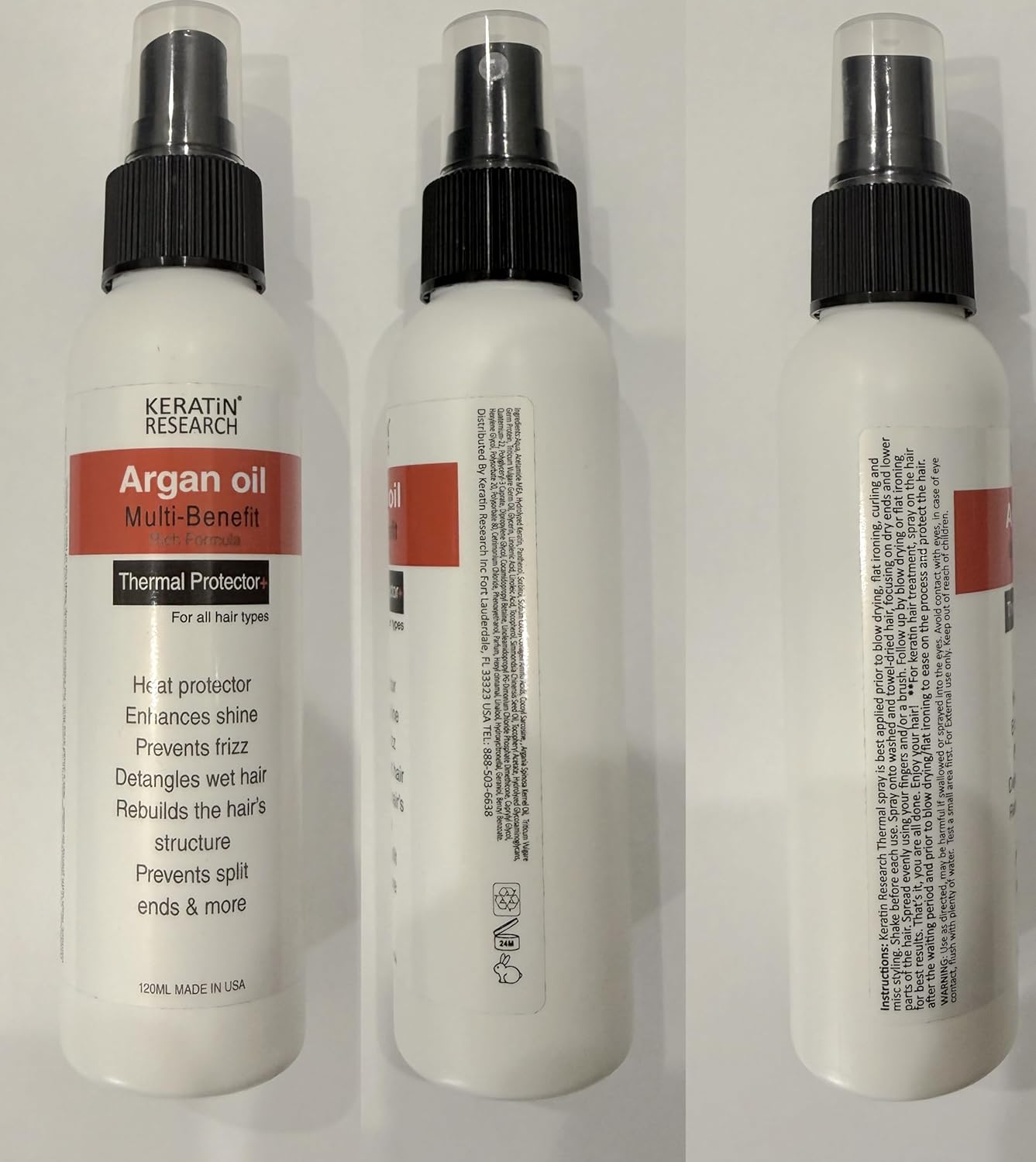 Skiennix Thermal Hair Protector Spray - Enhances Shine, Eliminates Frizz & Detangles | Heat Activated Formula