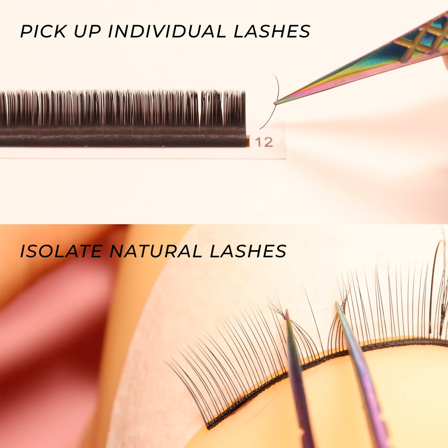 LLBA Lash Tweezer Professional Volume False Lash Application Tool | Multi Shapes & Purposes Tweezers | Non-Slip Grip Tweezers for Volume, Isolation & Classic Lashes (Gold, Move It Classic)