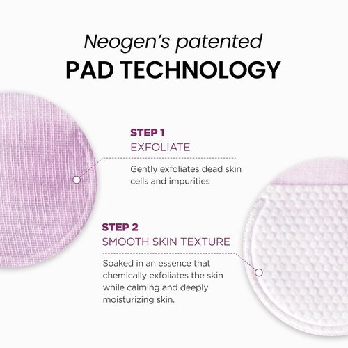 DERMALOGY by NEOGENLAB Bio-Peel Gauze Peeling Pads - Exfoliating & Firming with PHA, Red Wine & Hyaluronic Acid | 30 Pads