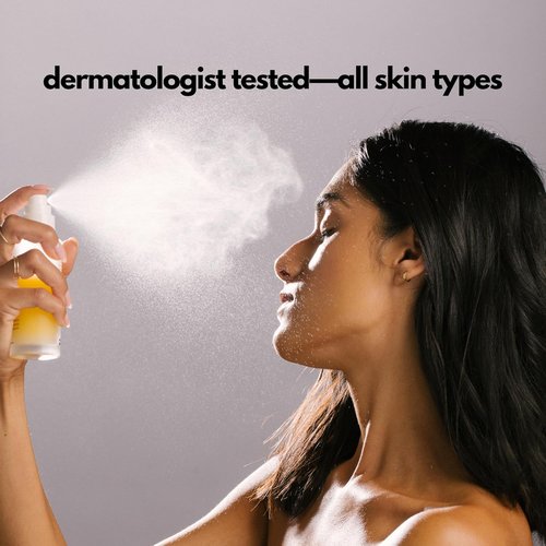 PLUXOS 47 Face Mist Spray - SPF 47 Sunscreen & Skincare | Peach | Hydrating, Anti-Aging, Clear Formula