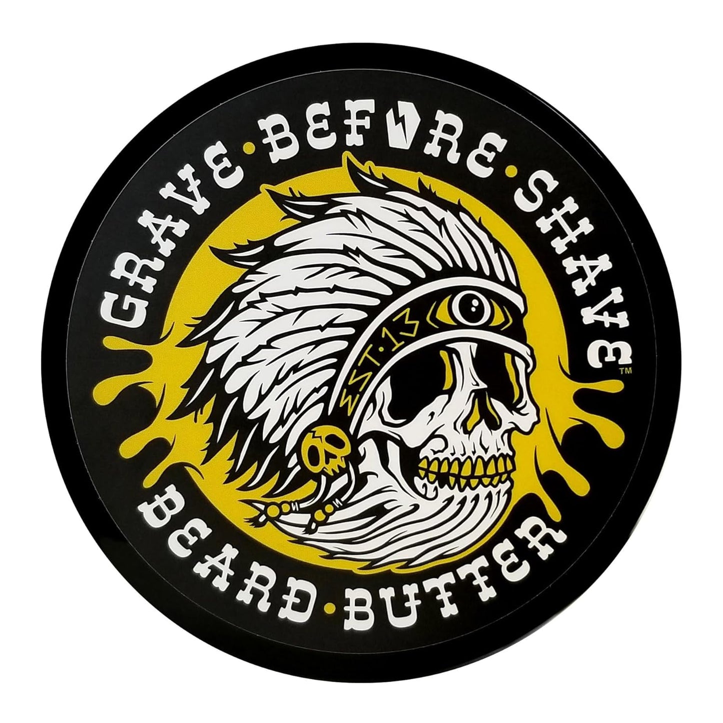 Grave Before Shave Teakwood Blend Beard Butter - Nourishing 4oz Jar for Soft, Manageable Beards
