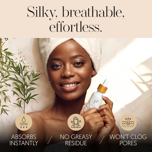 Finally 100% Organic Tsubaki Face Oil & Under-Eye Serum - Hydrating, Brightening, Anti-Aging Formula for Glowing Skin
