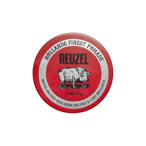 Reuzel Red Pomade - Medium Hold, Water Soluble Styling, High Shine, Flake-Free | Easy Wash Out for All Hair Types