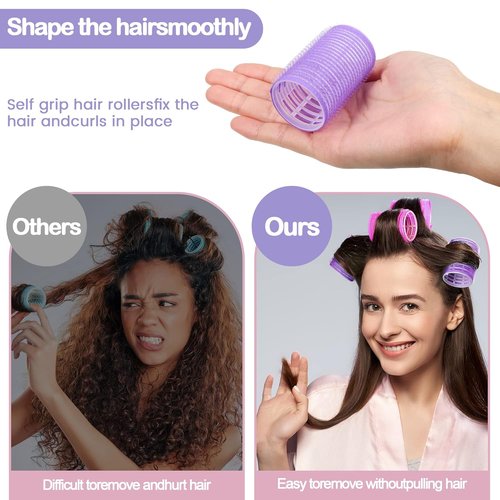 ELASO 33-Piece Hair Rollers Set - Self-Grip Rollers for All Hair Types | Includes Clips & Storage Bag