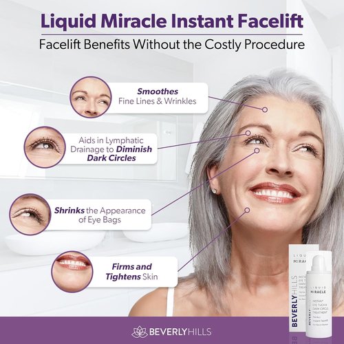 Beverly Hills Instant Facelift Eye Serum - Anti-Aging Treatment for Dark Circles & Puffiness | 30mL (120-Day Supply)
