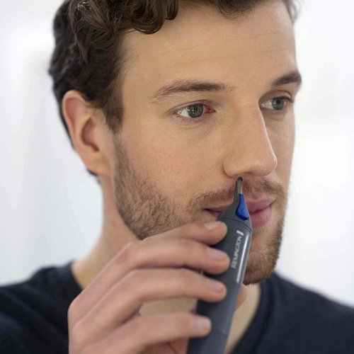 Remington NE3200 Nose & Ear Hair Trimmer - Washable System for Easy Cleaning, Black