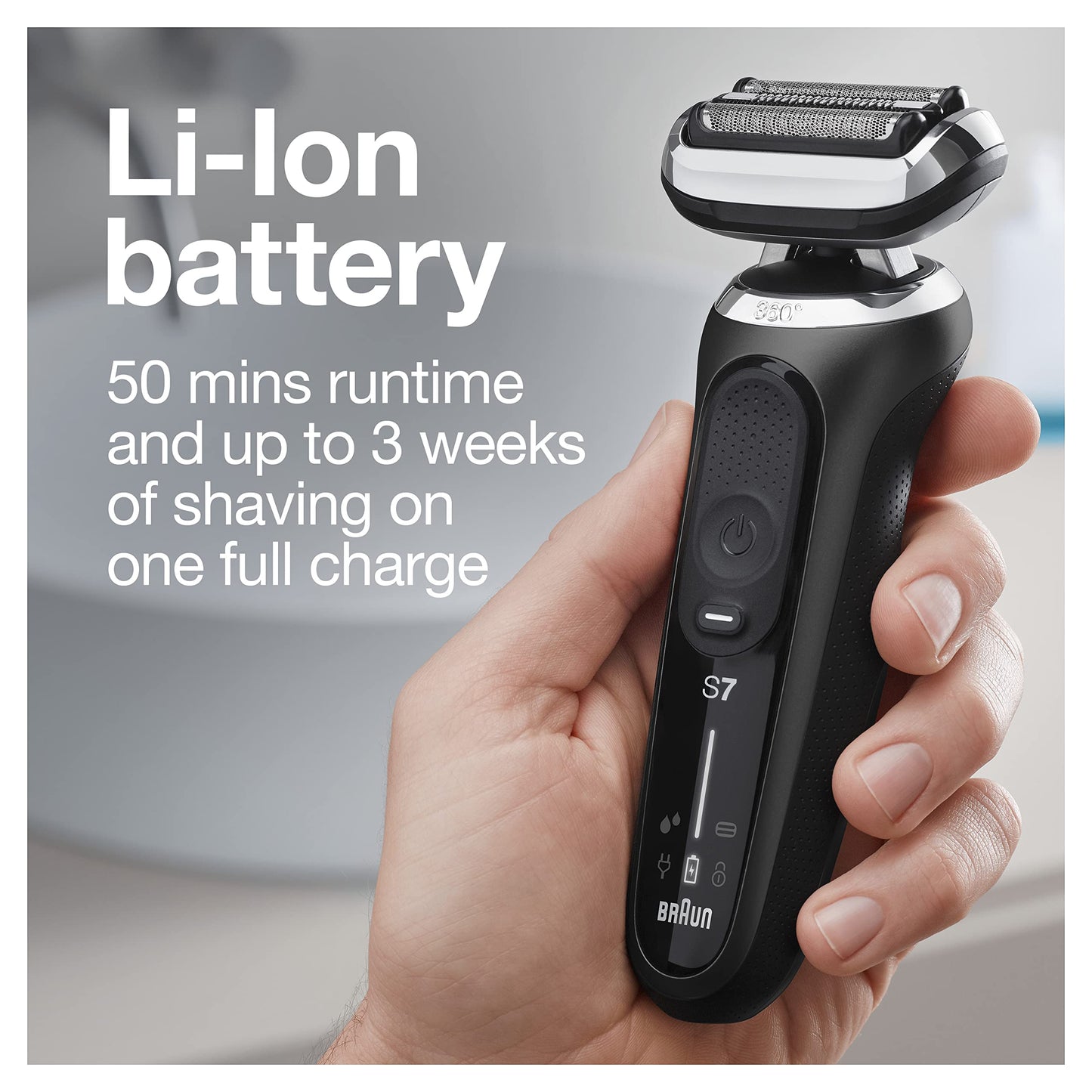 Braun Series 7 7085cc Flex Rechargeable Wet & Dry Men's Electric Shaver with Clean & Charge Station, Stubble & Beard Trimmer