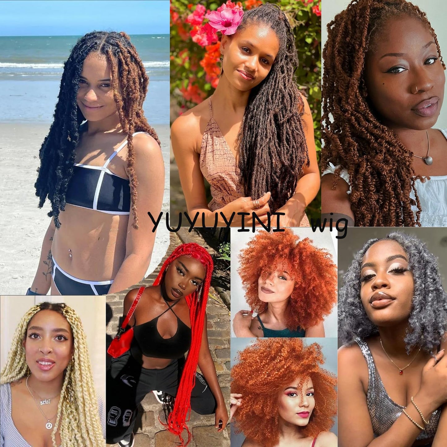 Marley Twist Braiding Hair Orange Springy Afro Twist Hair 16 Inch 3 Packs Pre Fluffed Spring Twist Hair Pre Stretched Wrapping Hair for Soft Locs Hair Extensions for Girl Women