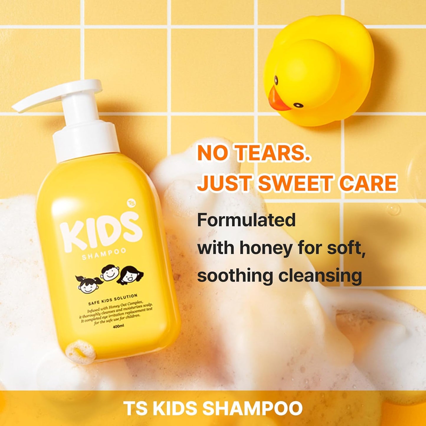 TS Kids Shampoo - Tear-Free & Gentle Formula | Sulfate, Paraben, Silicone-Free | 14.1 fl oz / 400ml