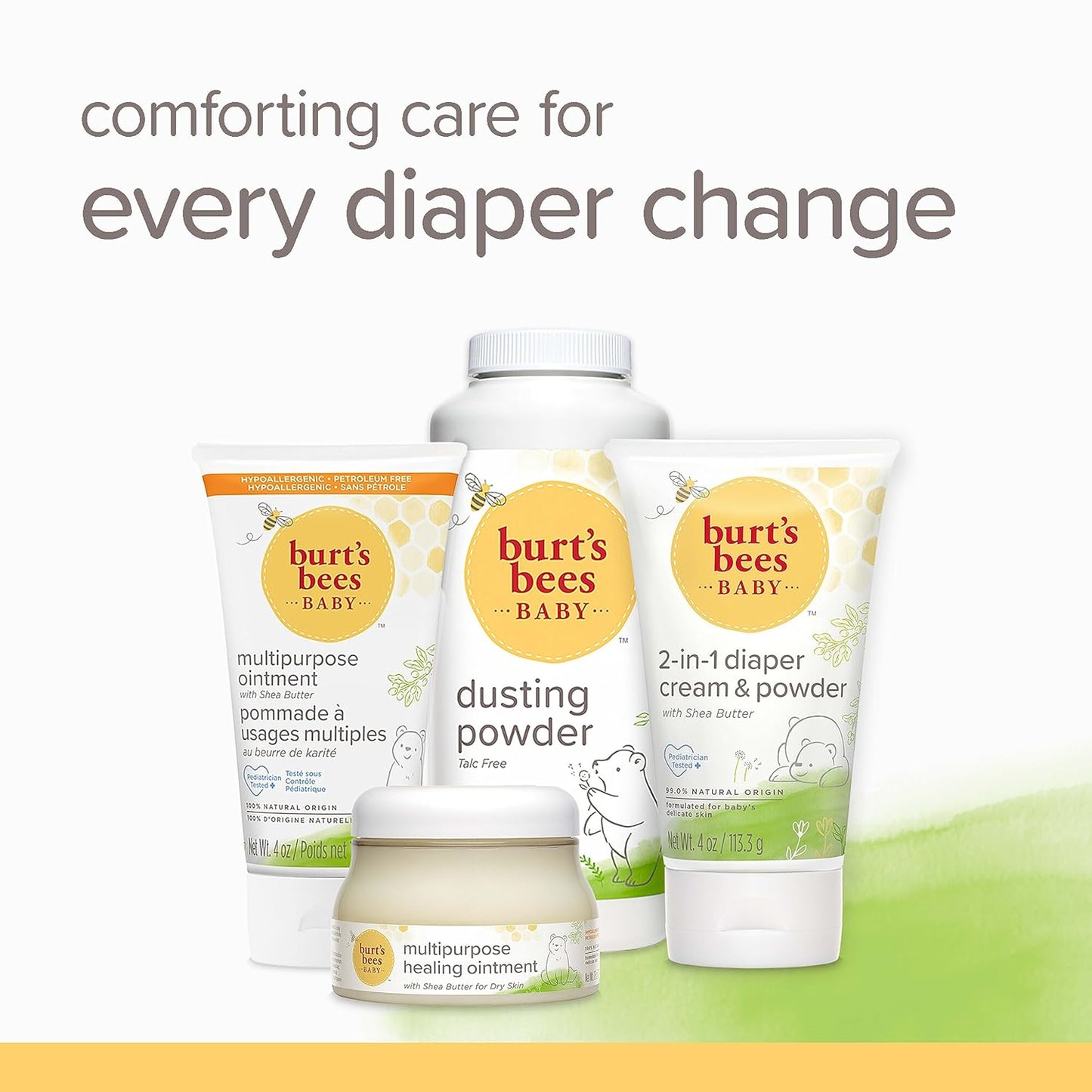 Burt's Bees Baby Diaper Rash Ointment - Maximum Strength 40% Zinc Oxide, Natural & Pediatrician Tested | 3 oz, Pack of 2