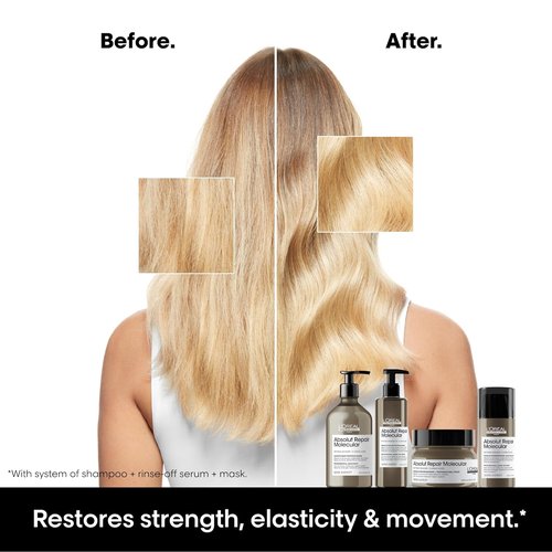 L'Oréal Professionnel Paris Hair Care Set - Sulfate-Free Shampoo, Rinse-Off Serum & Leave-In Mask for Extremely Dry, Damaged Hair with Peptide Bonder & Amino Acids