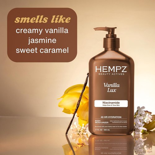 Hempz Vanilla Lux Herbal Body Moisturizer - Nourishing Hydration | 17 oz Size