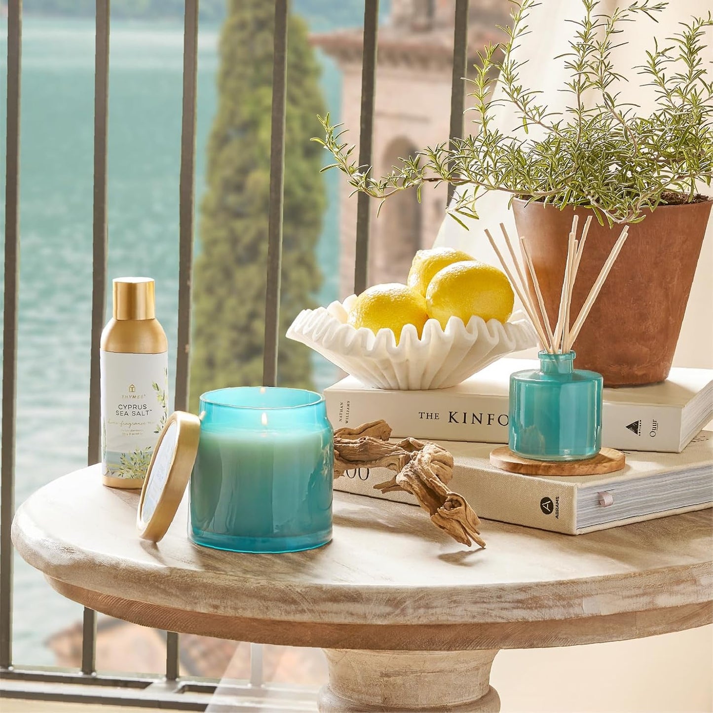 Thymes Cyprus Sea Salt Home Fragrance Mist - Refreshing Scent for Any Room | 3.0 oz