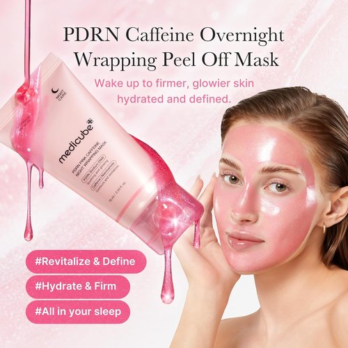 Medicube Wrapping Mask PDRN Caffeine | Overnight Peel-Off Facial Mask for Firming & Hydration | 2.53 fl. oz