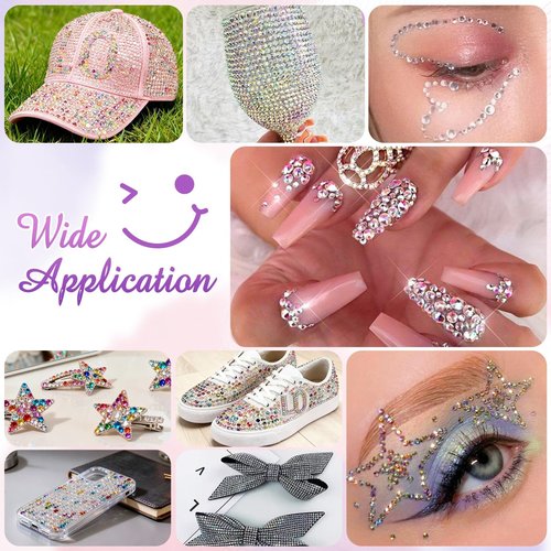 38000Pcs 32 Colors Resin Jelly Gems for Bedazzling, 3mm Flatback Rhinestones for Crafts, with 3 Bottles B7000 Glue for Clothes, Shoes, Nails, Jewelry Making