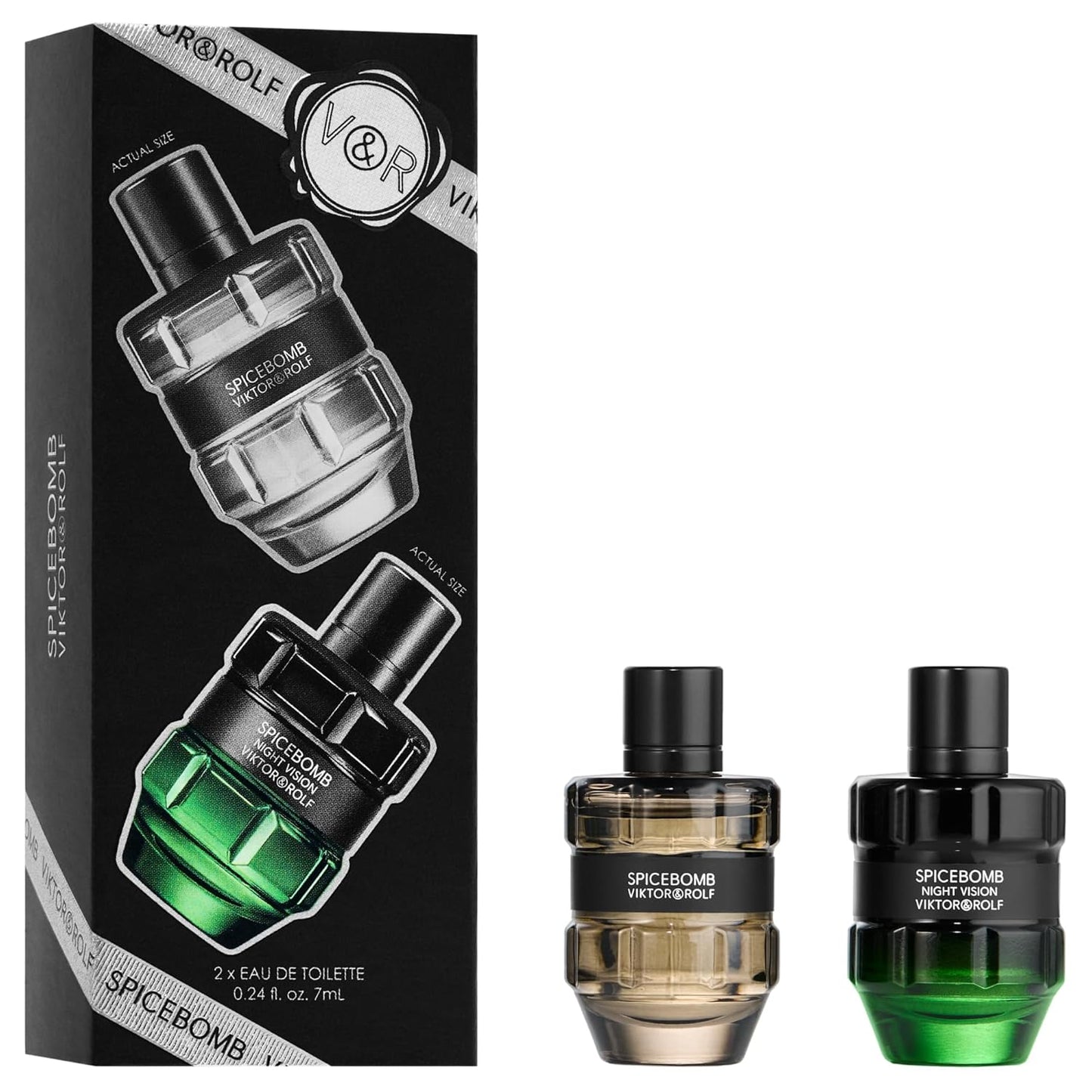 Viktor&Rolf Spicebomb Men's Cologne Travel Size Set - Eau de Toilette Duo 0.2 Fl Oz Each