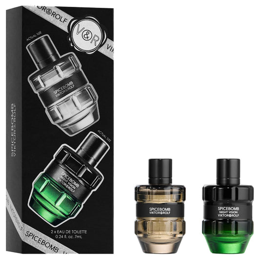 Viktor&Rolf Spicebomb Men's Cologne Travel Size Set - Eau de Toilette Duo 0.2 Fl Oz Each