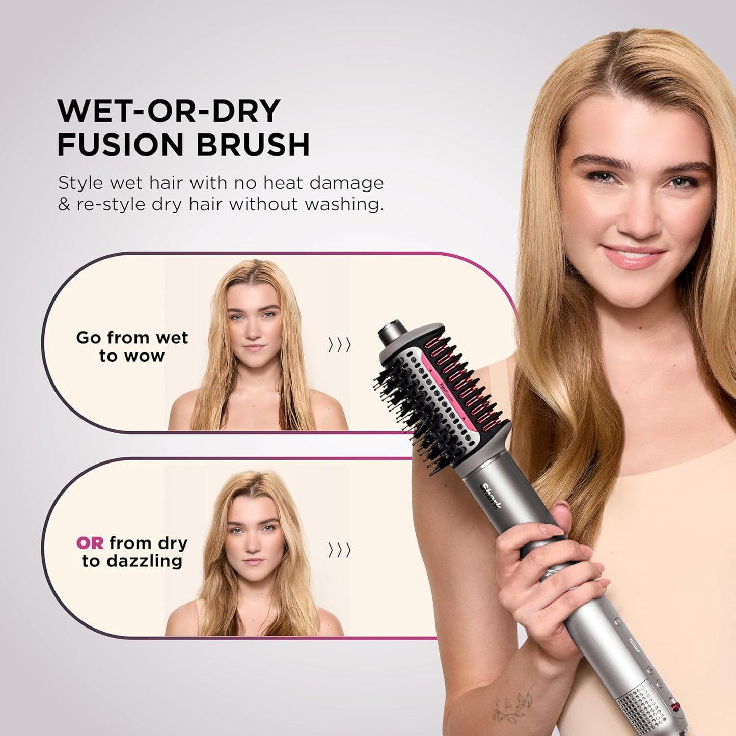 Shark FlexFusion Hair Dryer - Ceramic Air Styler with Auto-Wrap Curlers & Diffuser | HD642