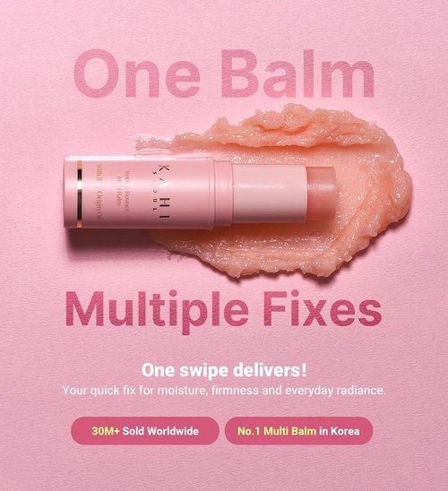 KAHI Wrinkle Bounce Multi Balm - DUO Edition | All-in-One Hydrating Balm & Eye Cream | Moisturizer Stick with Salmon-Derived DNA (0.32 oz - Pack of 2)