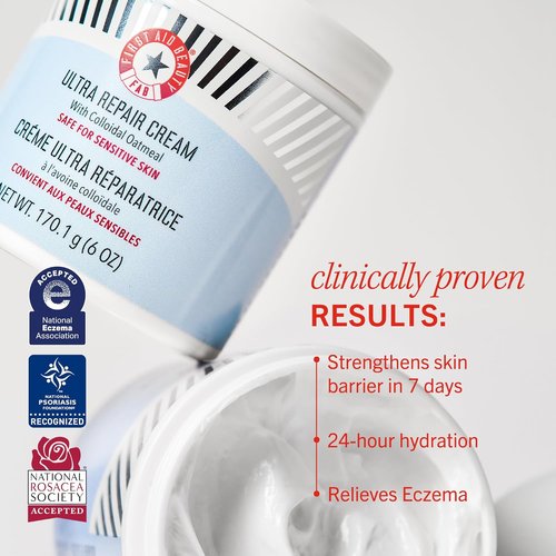 First Aid Beauty - Ultra Repair Cream | Intense Hydration & Eczema Relief, 12 oz Grapefruit Scented Moisturizer