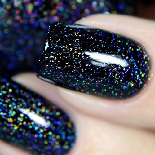ILNP Cityscape - True Black Holographic Jelly Nail Polish | Long-Lasting, Chip Resistant, Vegan, 12ml